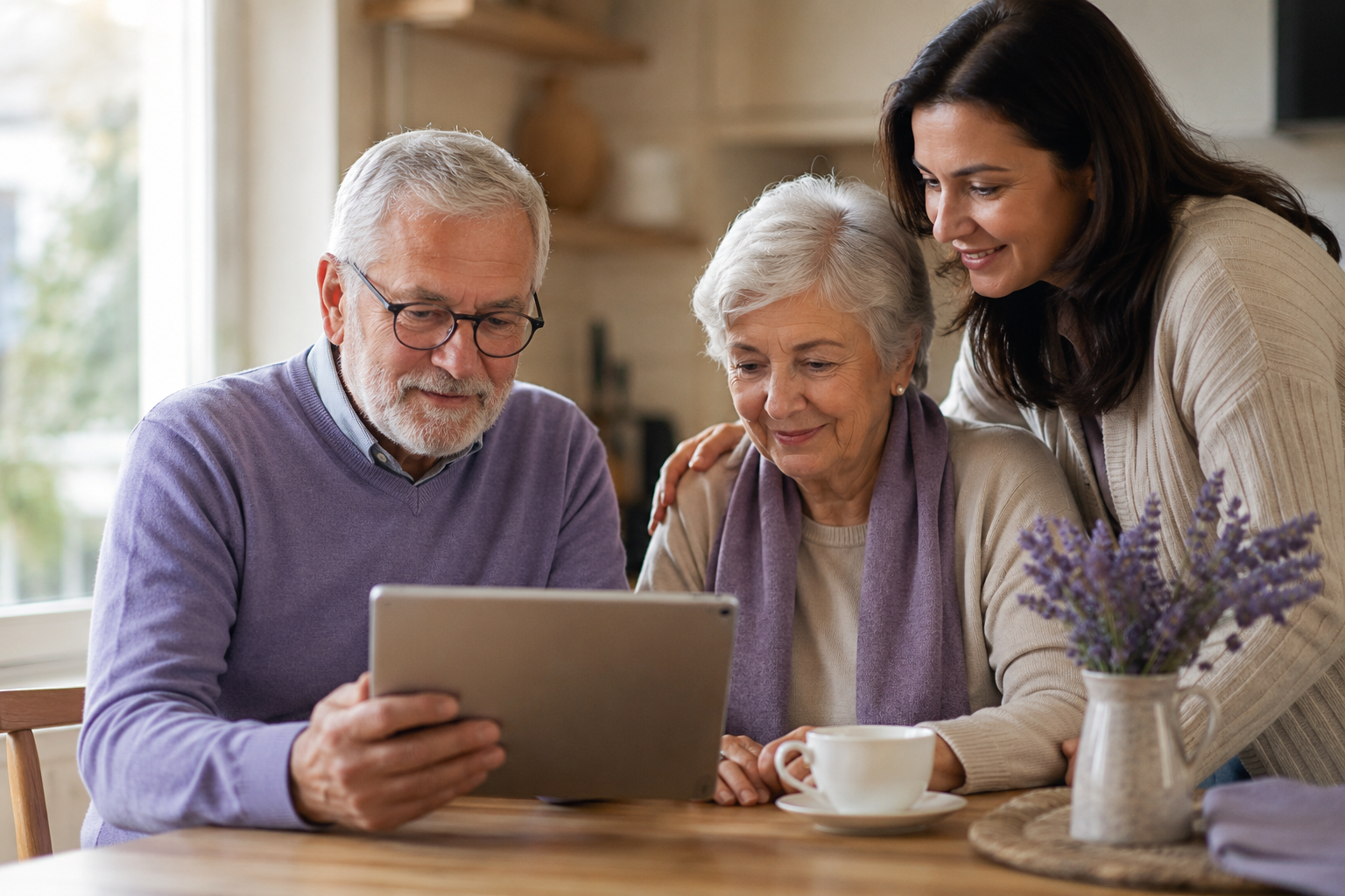A family reviewing their estate plan together